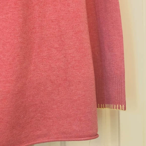 COPY - Kerri Rosenthal Rainbow Heart Pink Cardigan Open Front Sweater - Picture 3 of 12